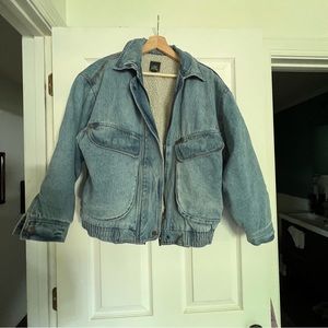 Target denim shearling jacket